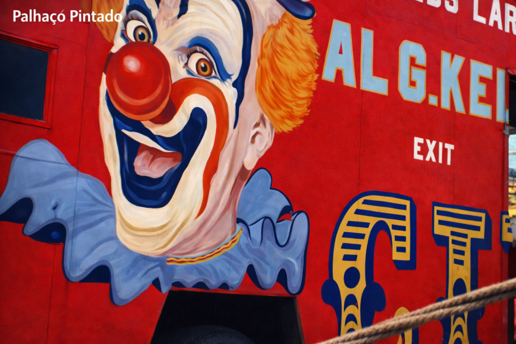 Palhaço colorido no circo