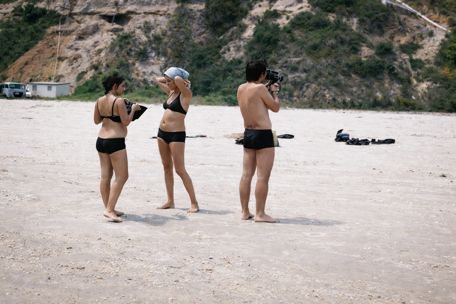 Diversão na praia ao sol