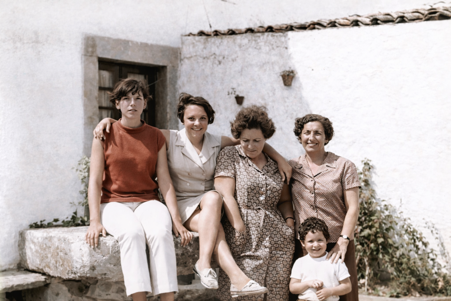 Família rural portuguesa em retrato