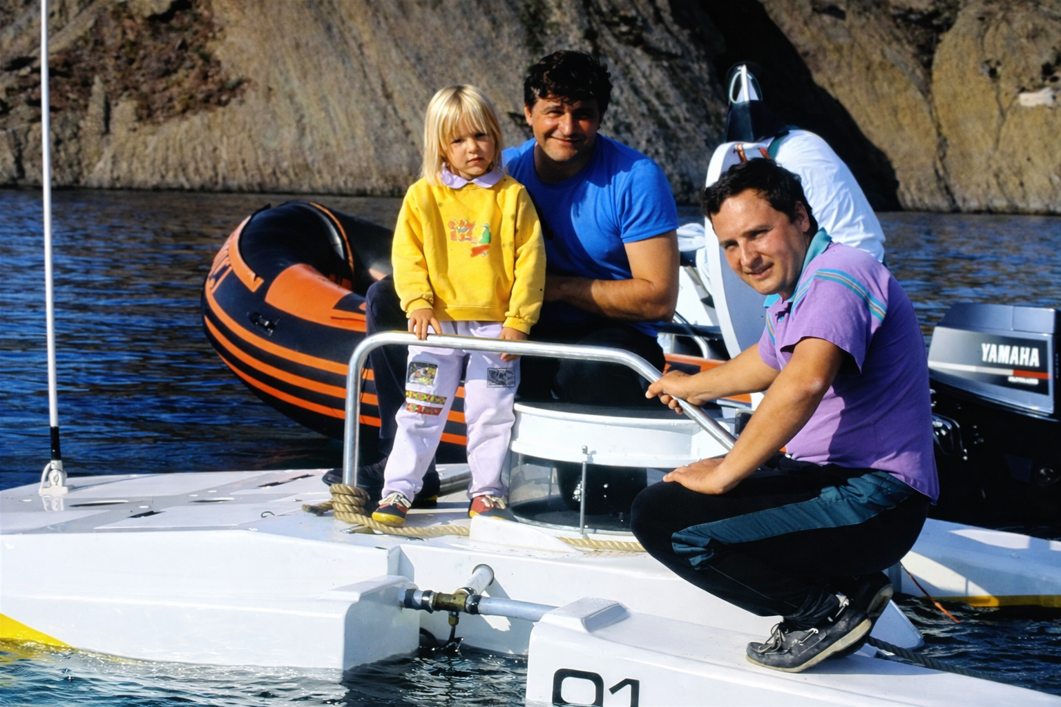 Passeio de barco em família
