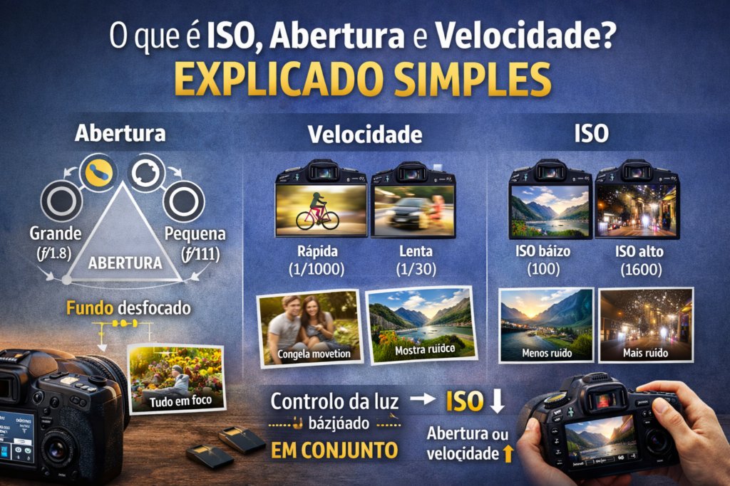 Triângulo da exposição explicado visualmente