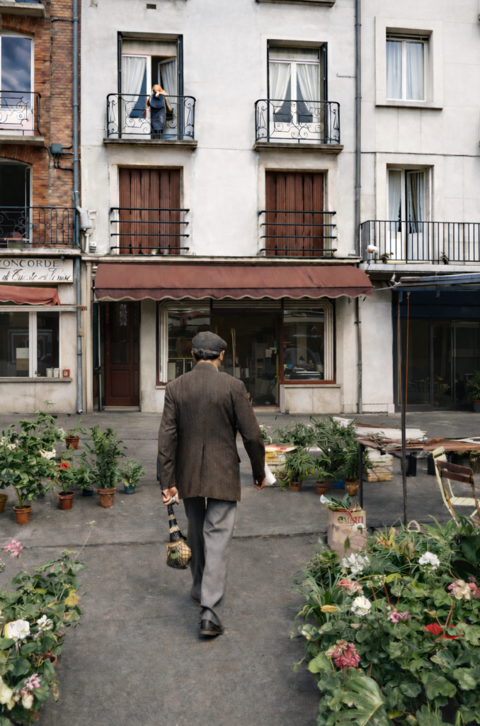 Mercado ao ar livre numa cidade europeia