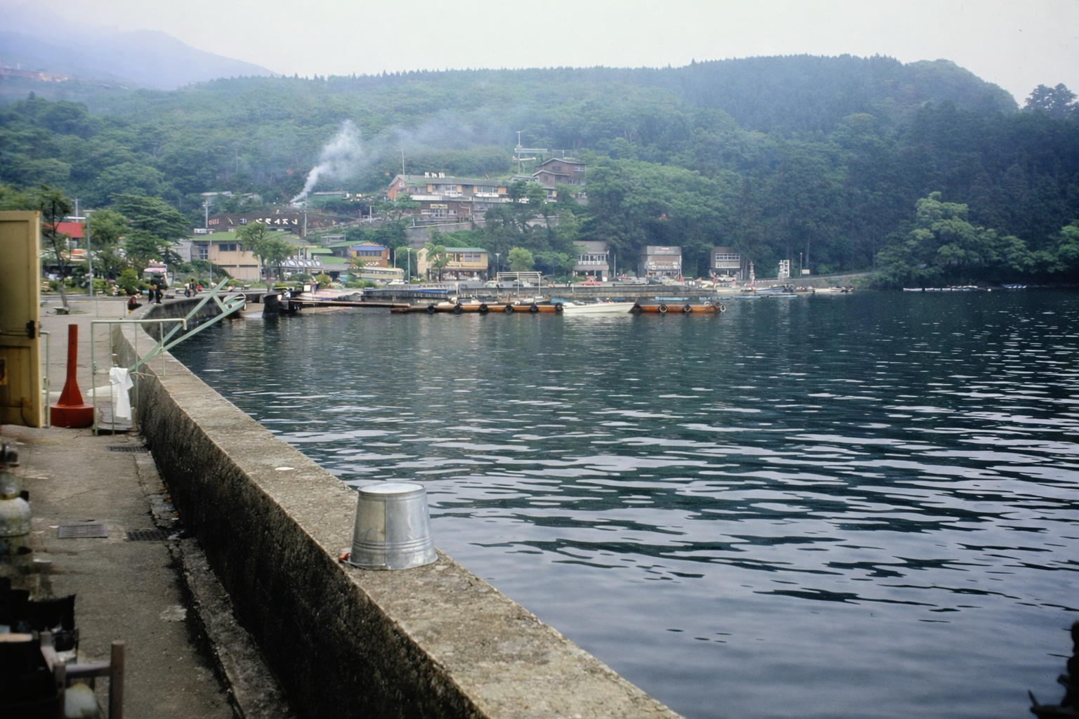 Vila à beira do lago japonês