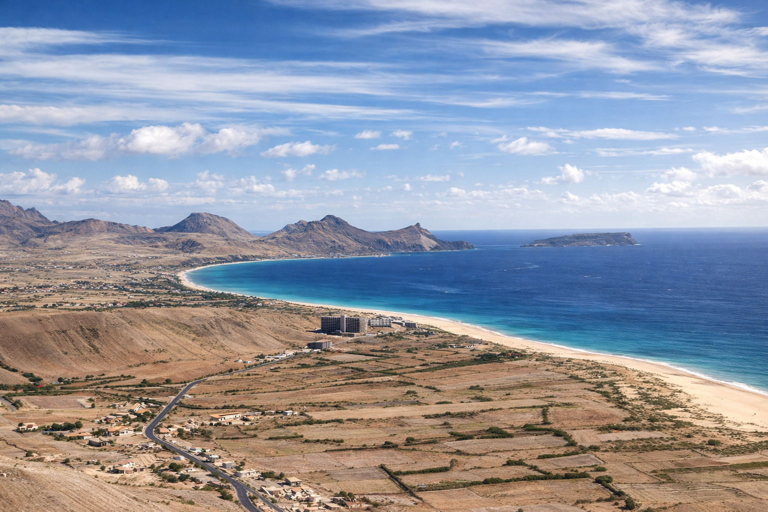 Paisagem costeira de Porto Santo