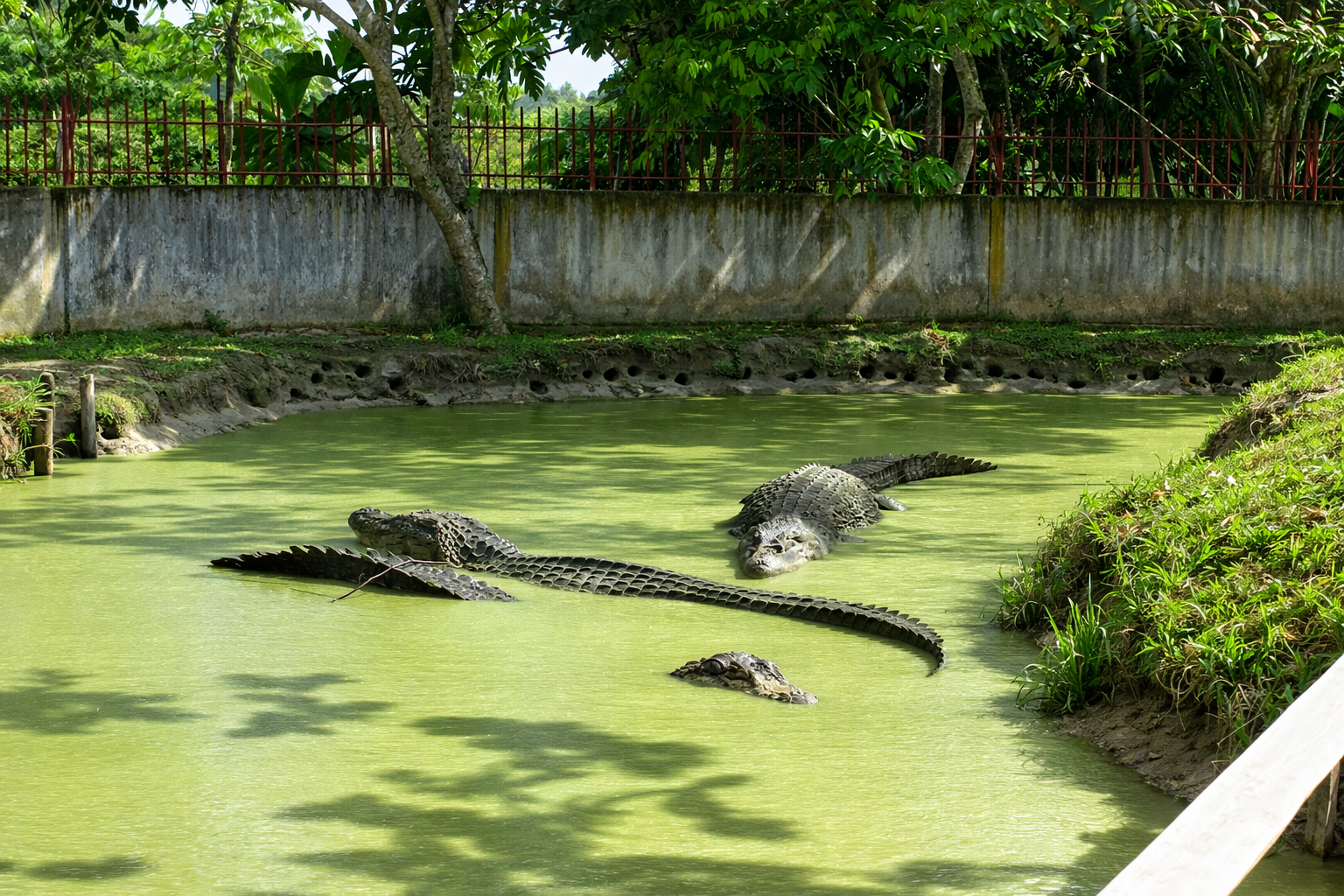 Crocodilos no viveiro tropical