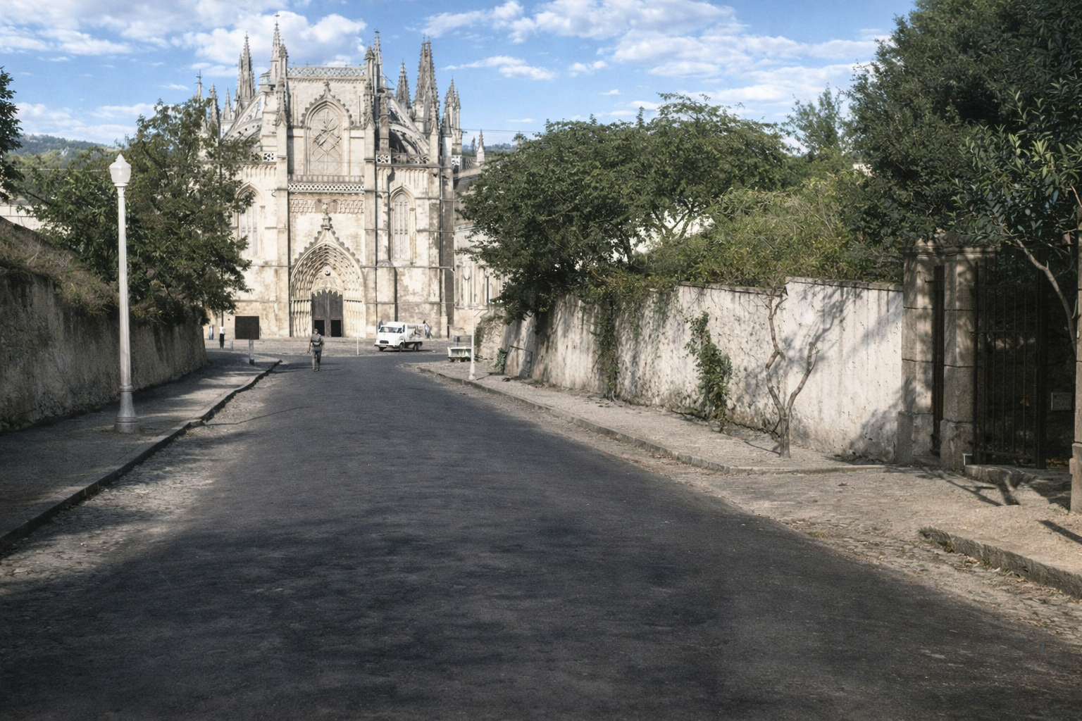 Caminho até à igreja gótica
