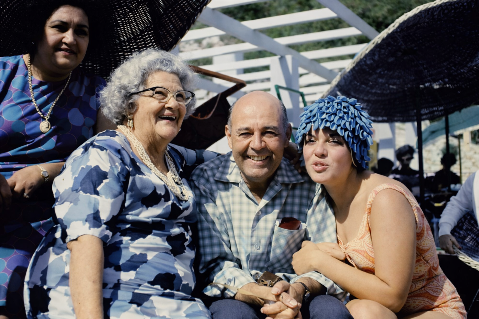 Encontro de família sob a pérgola