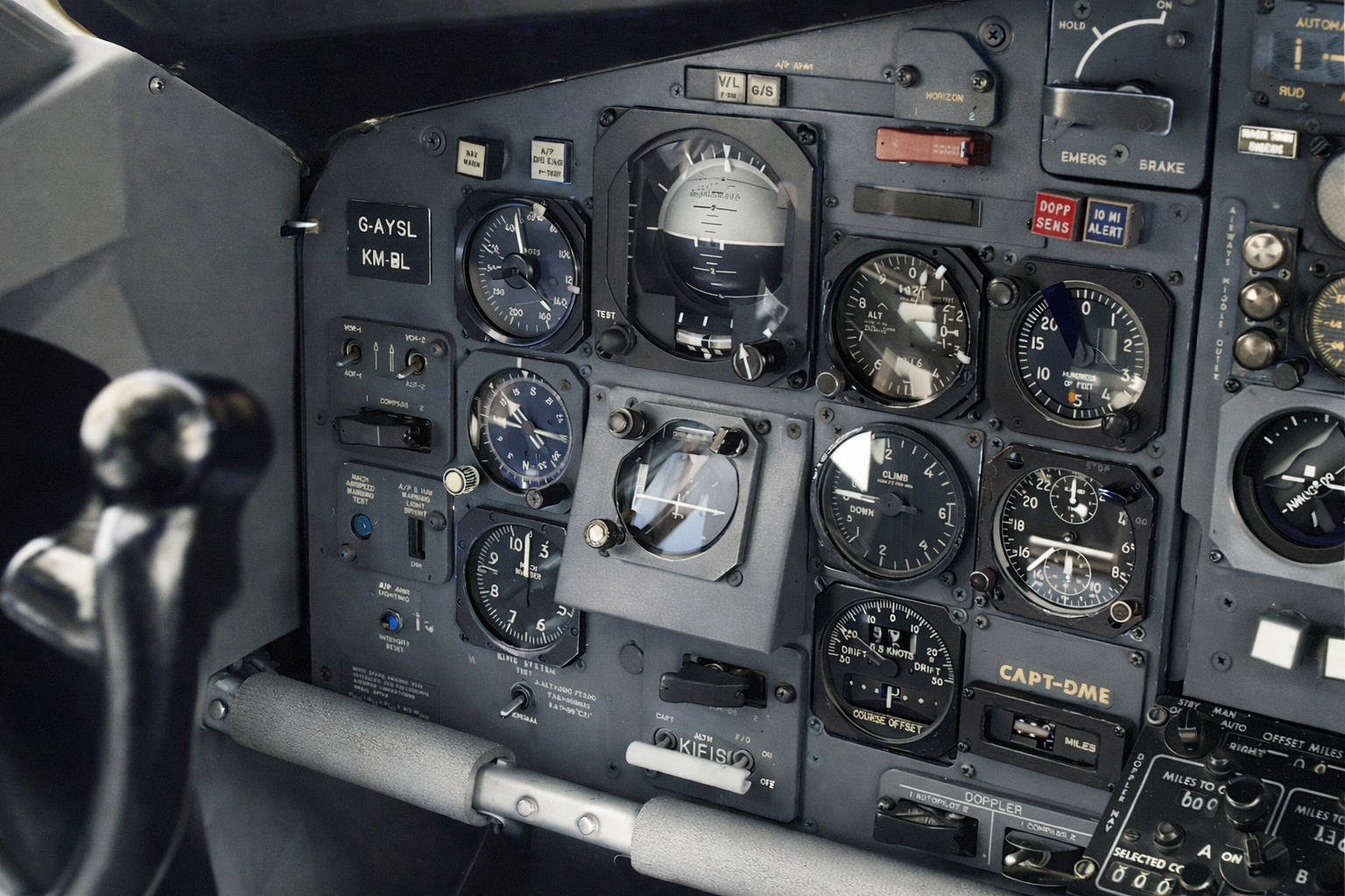 Painel de instrumentos de aeronave