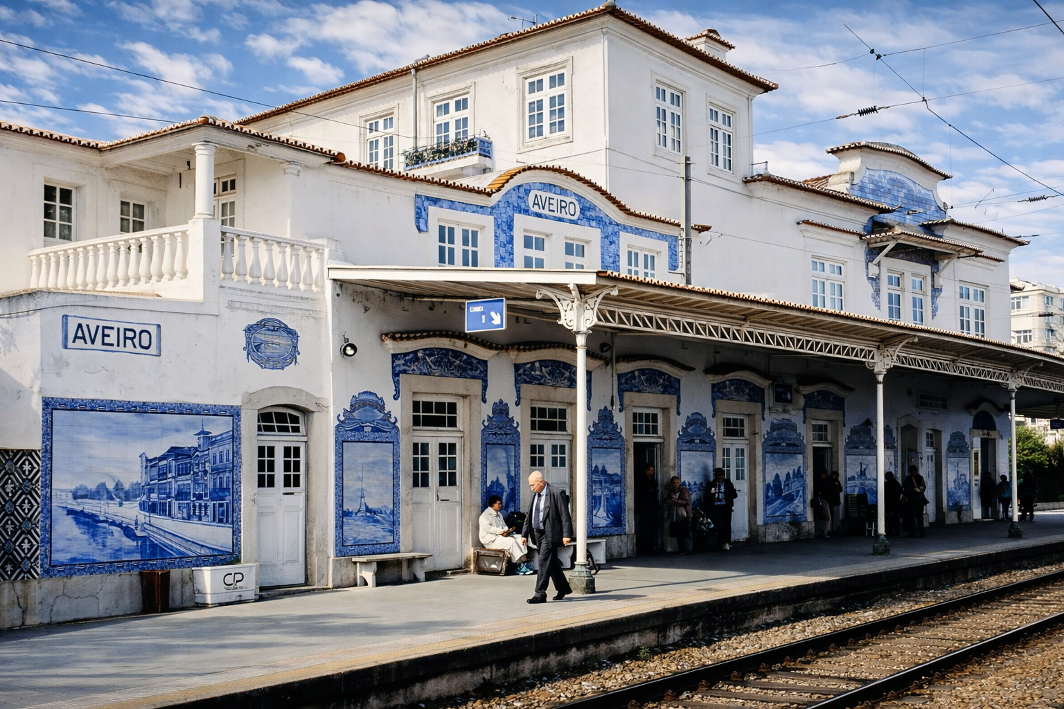 Estação de comboios de Aveiro em detalhes