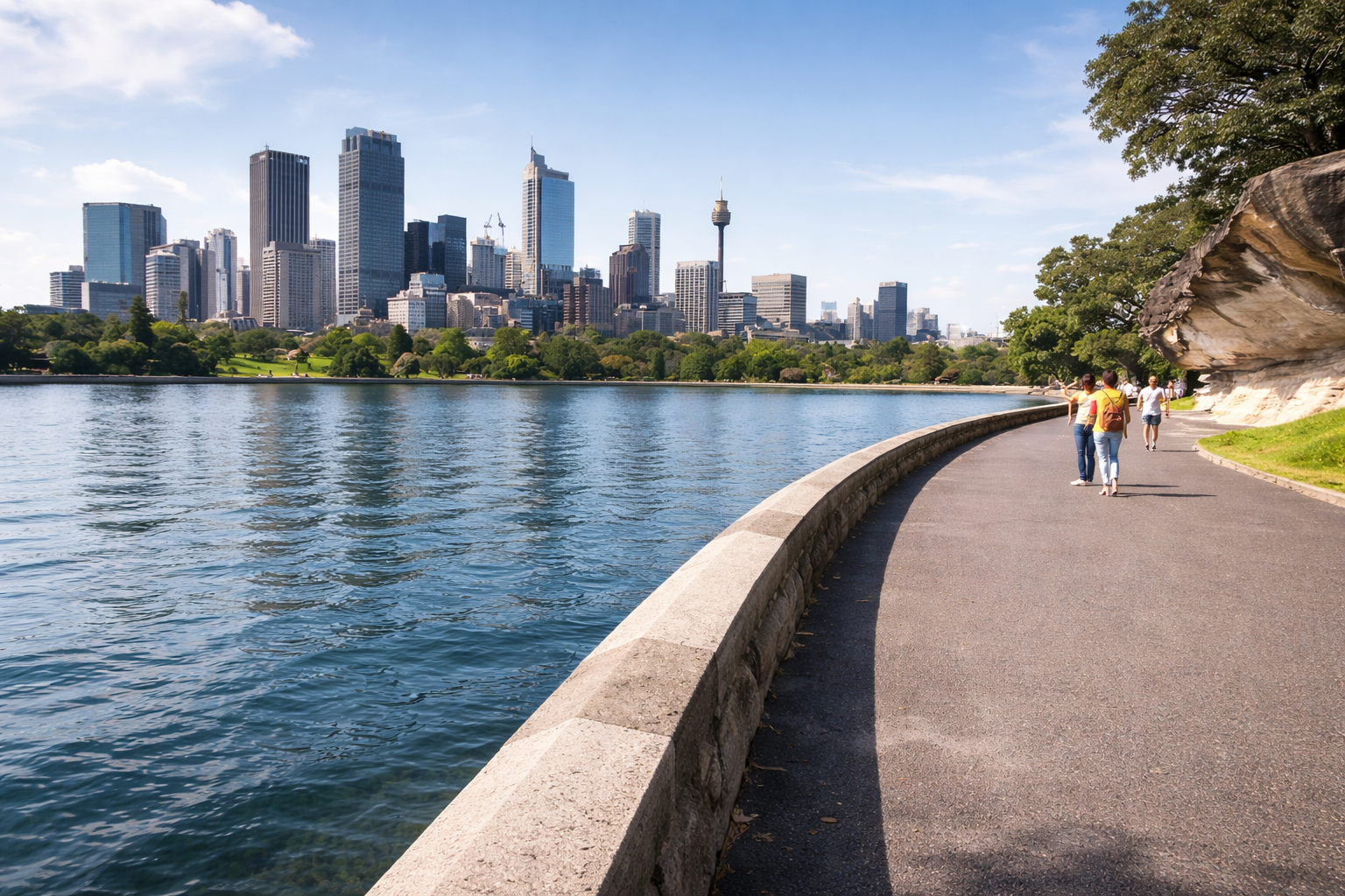 Caminho à beira-mar em Sydney