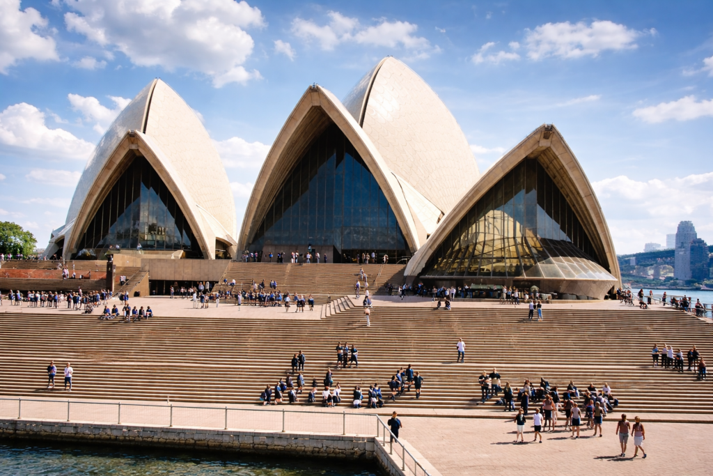 Casa da Ópera de Sydney sob o sol