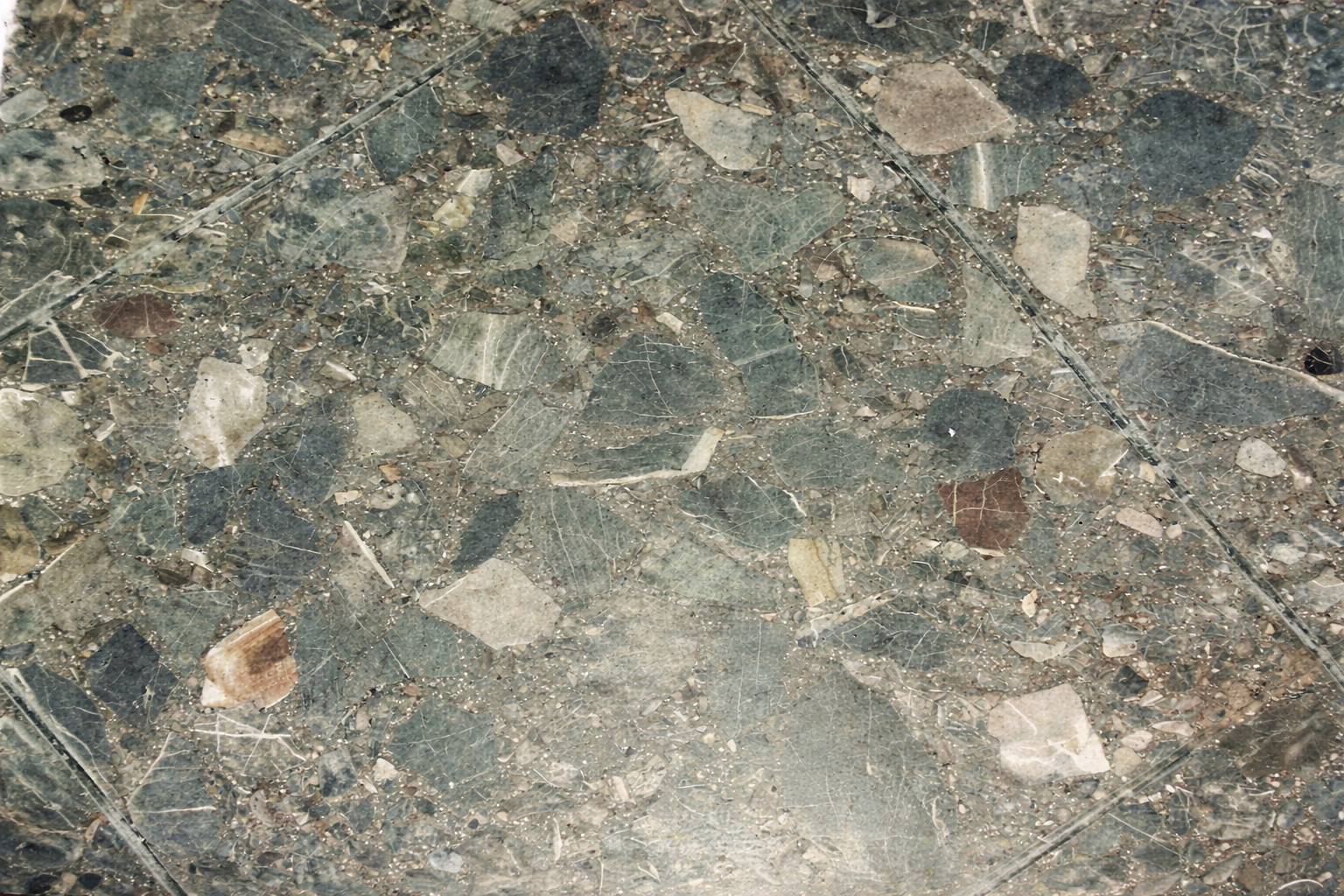 Detalhes de piso de terrazzo