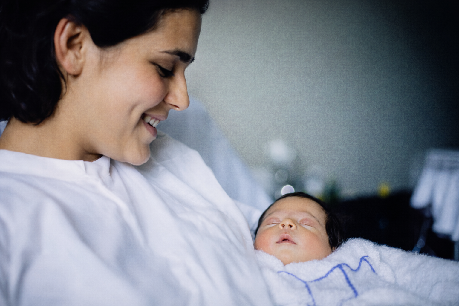 Mãe e bebé no primeiro dia