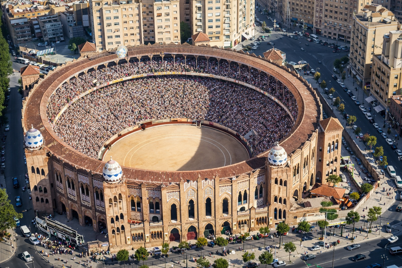 Arena de touros em cidade europeia