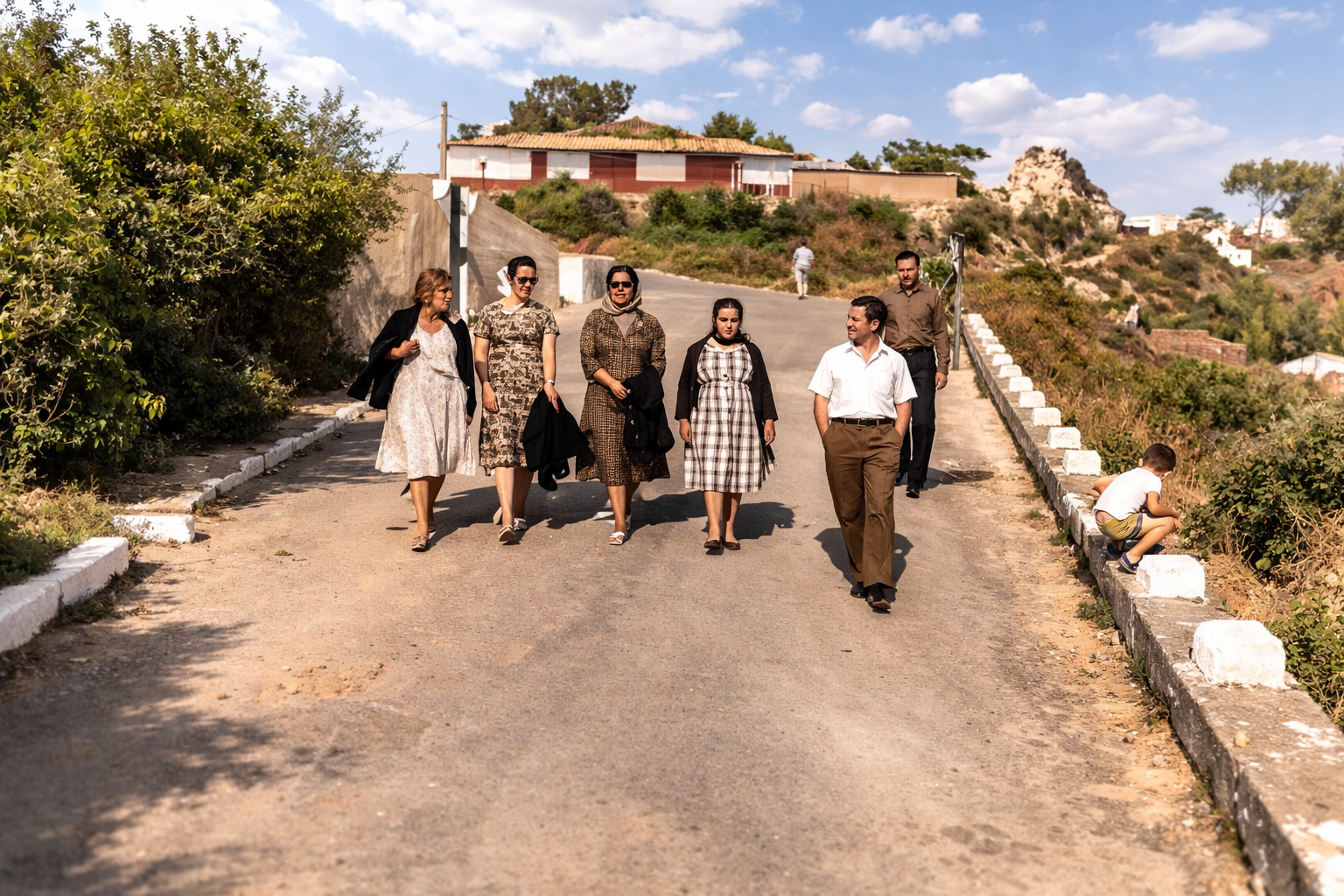 Cena rural nostálgica com passeio a pé