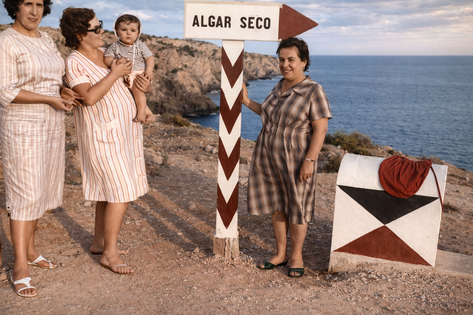 Mulheres e bebé no Algarve