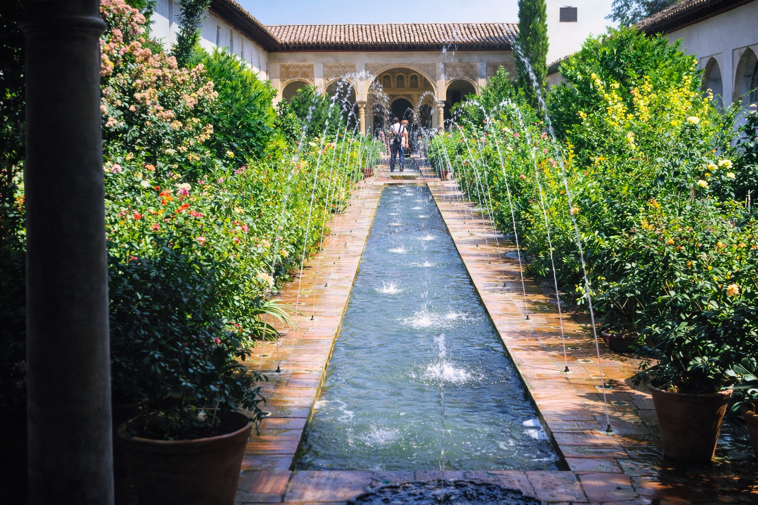 Jardim encantado e fontes dançantes