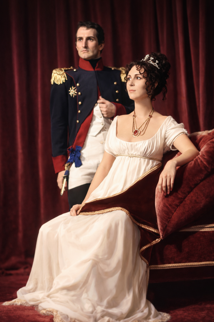 Retrato napoleónico de elegância clássica