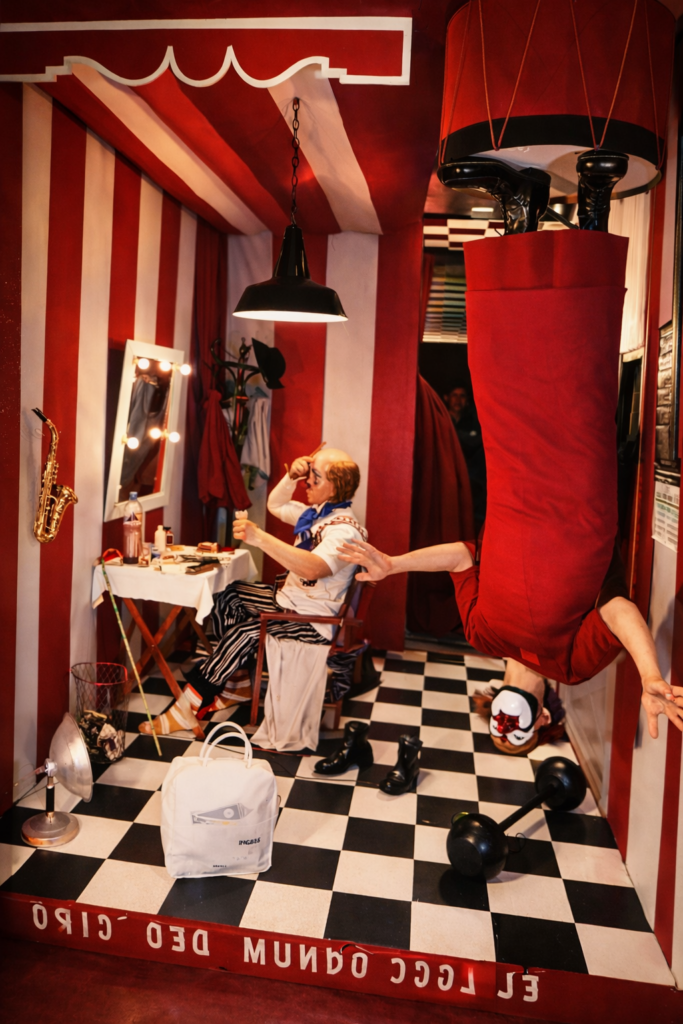 Sala de maquilhagem do palhaço