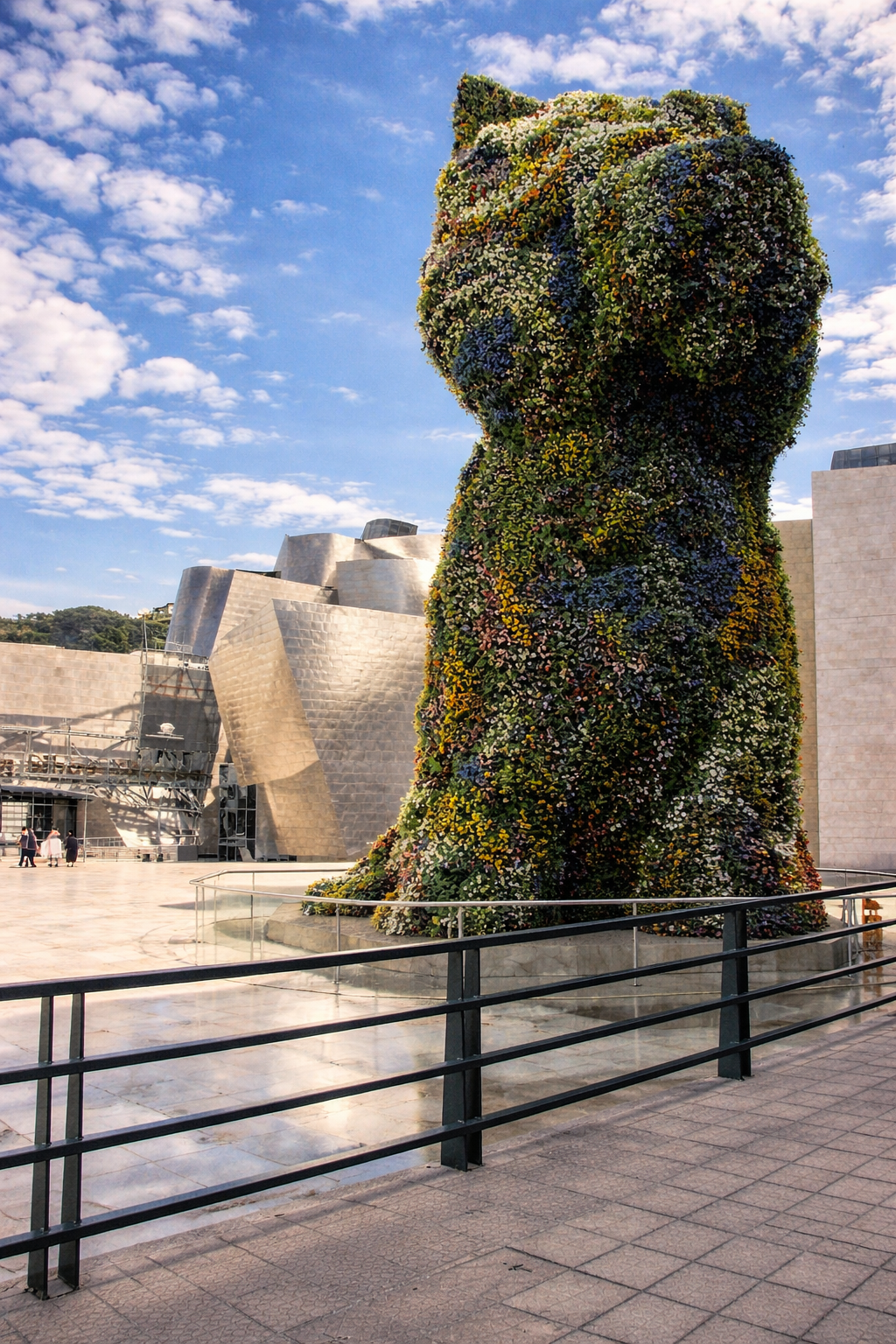 Escultura "Puppy" no Guggenheim de Bilbao