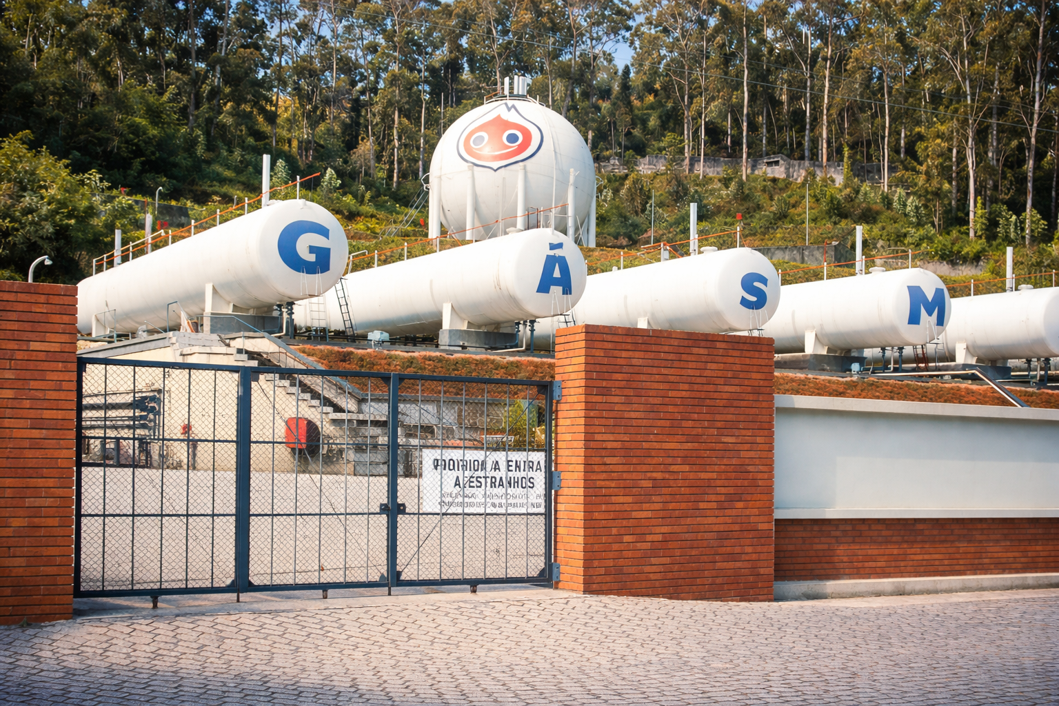 Instalação industrial de gás LPG