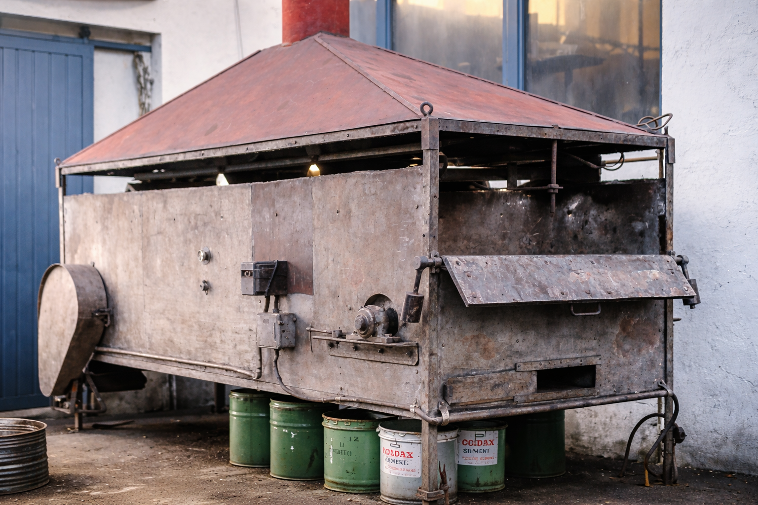 Fornalha industrial ao ar livre