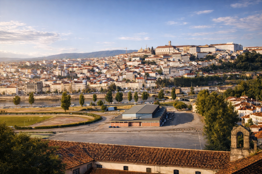 Coimbra ao entardecer com o rio
