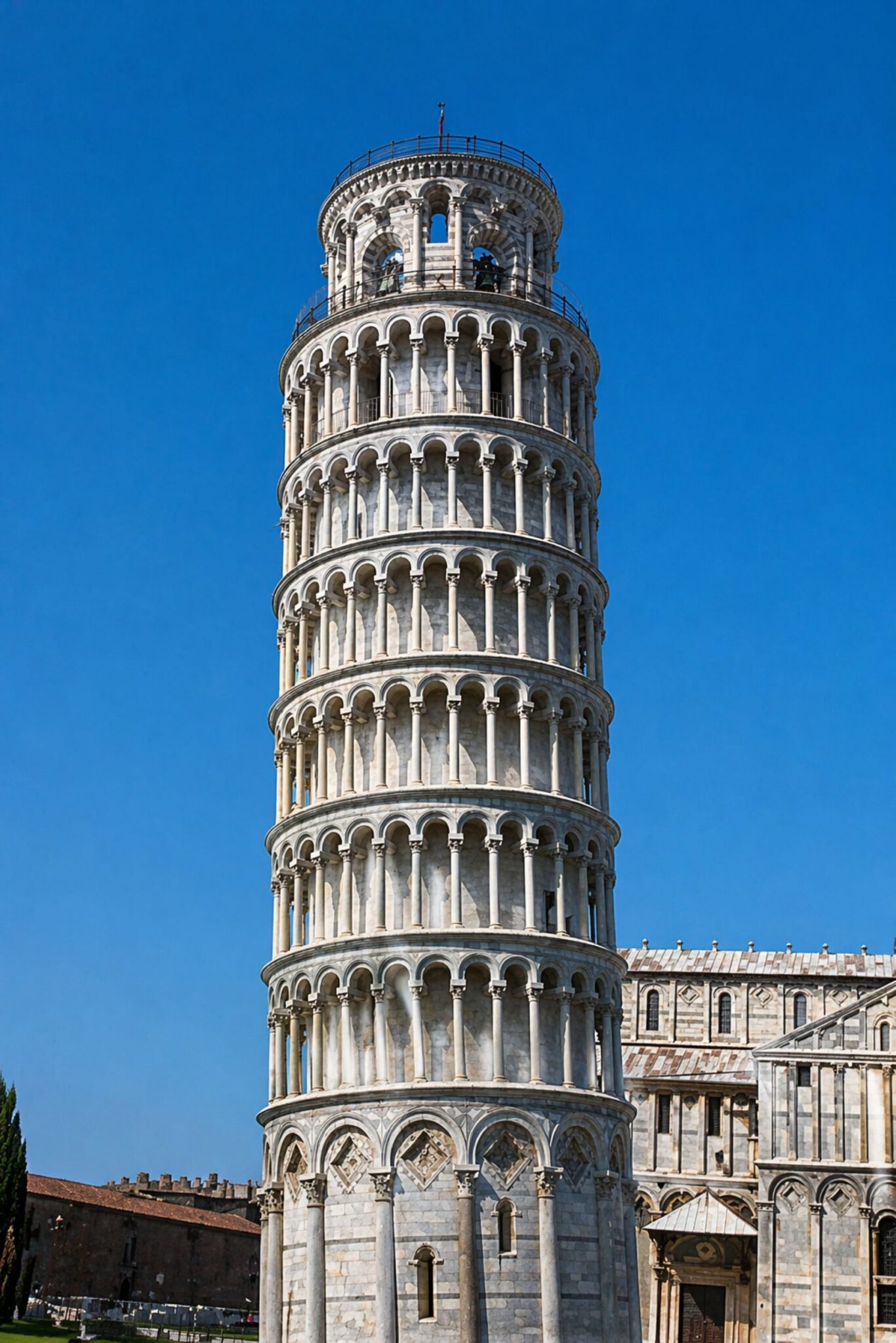 A torre de Pisa ao sol