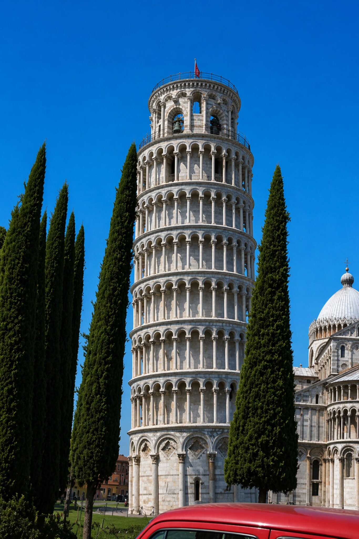 Torre de Pisa em um dia ensolarado