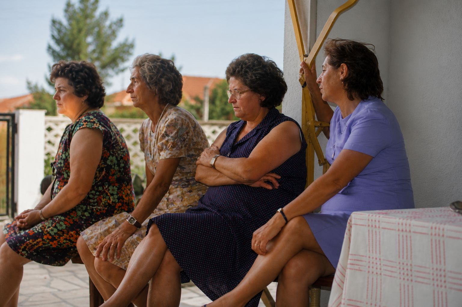Mulheres em um momento tranquilo ao sol