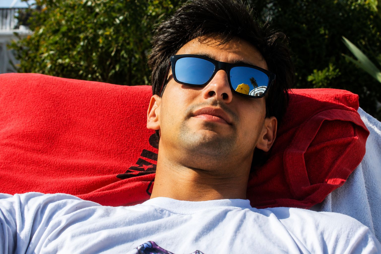 Relaxamento à sombra do sol