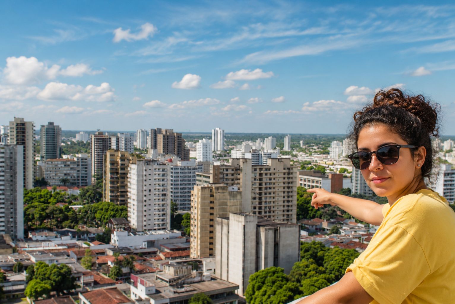 Vista urbana com toque pessoal