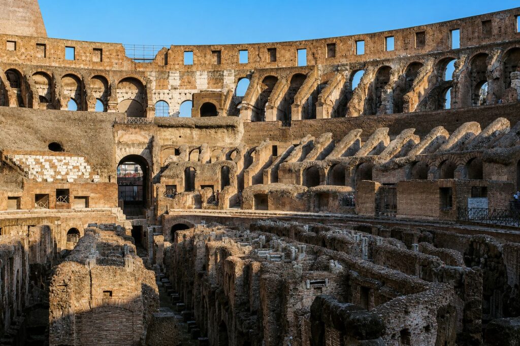 Vista interior do Coliseu Romano