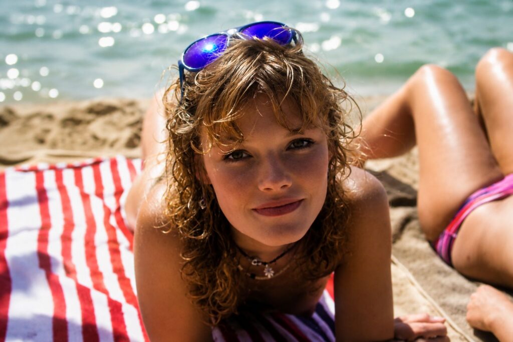 Retrato de Praia ao Sol Fulgurante