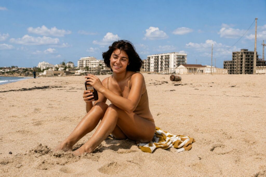 Sorriso ao Sol na Praia